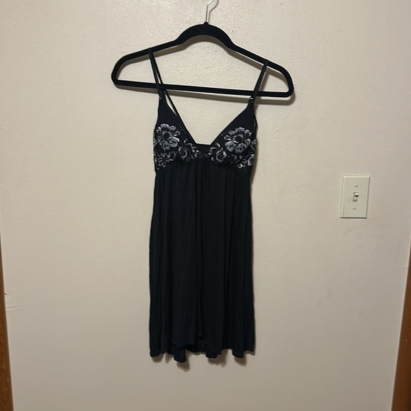 Victoria's Secret Other - Victorias Secret Black Soft Stretchy Lace Night Dress Size Medium NWT